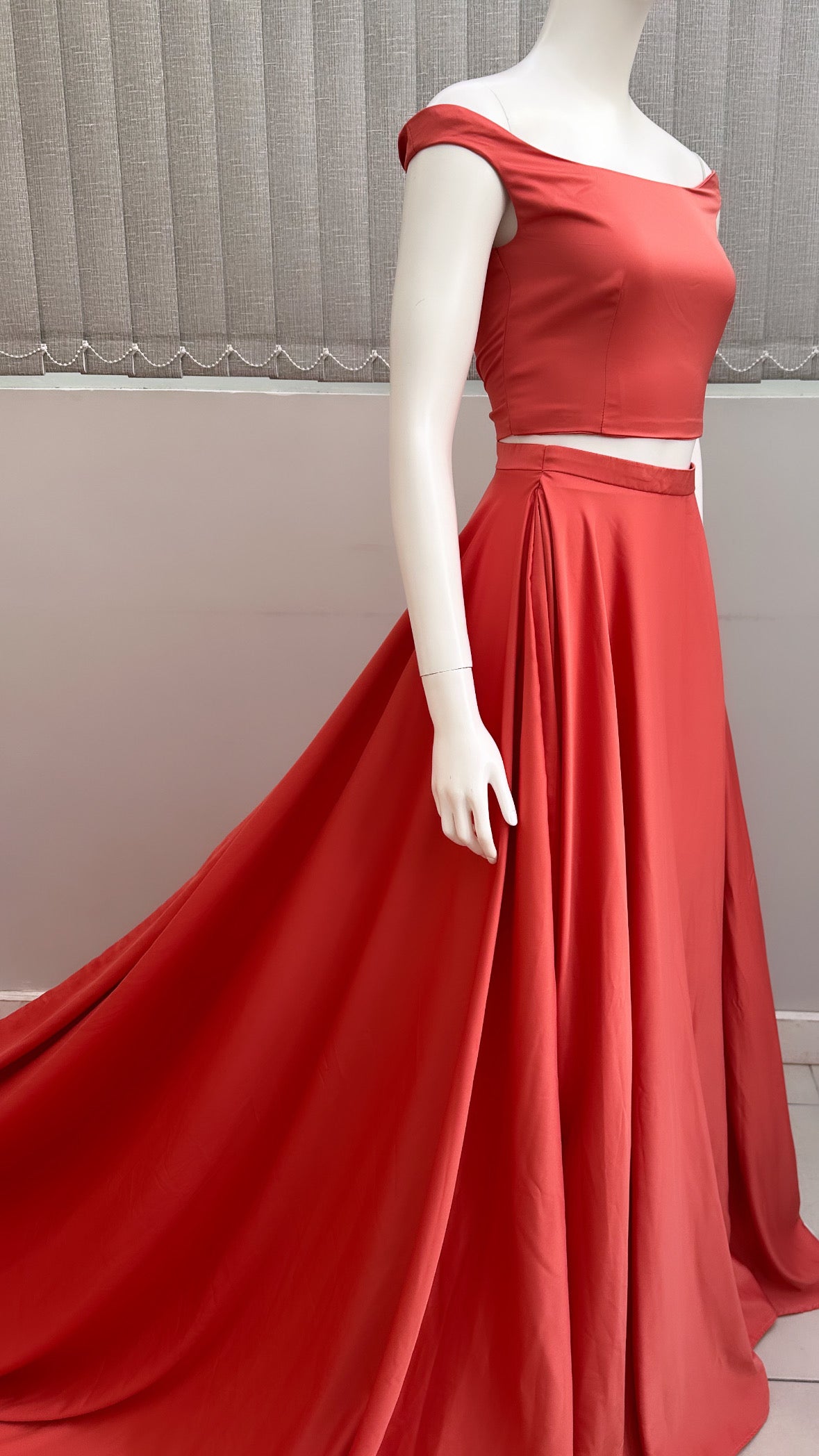 Coral off shoulder Flying Dress