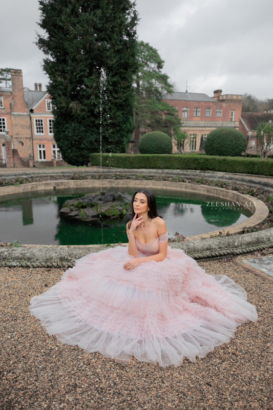 Pink Layered Soft Tulle Dress