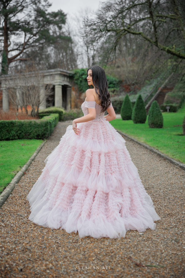 Pink Layered Soft Tulle Dress