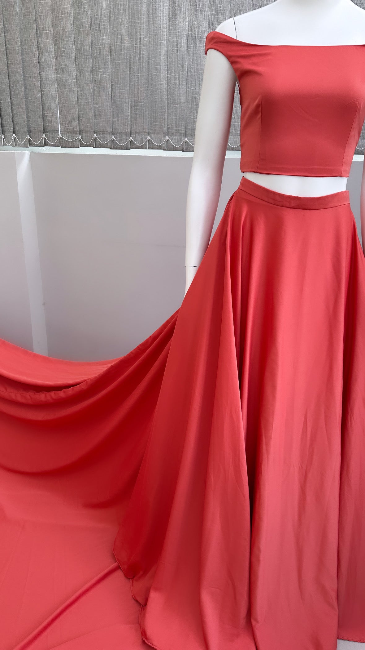 Coral off shoulder Flying Dress