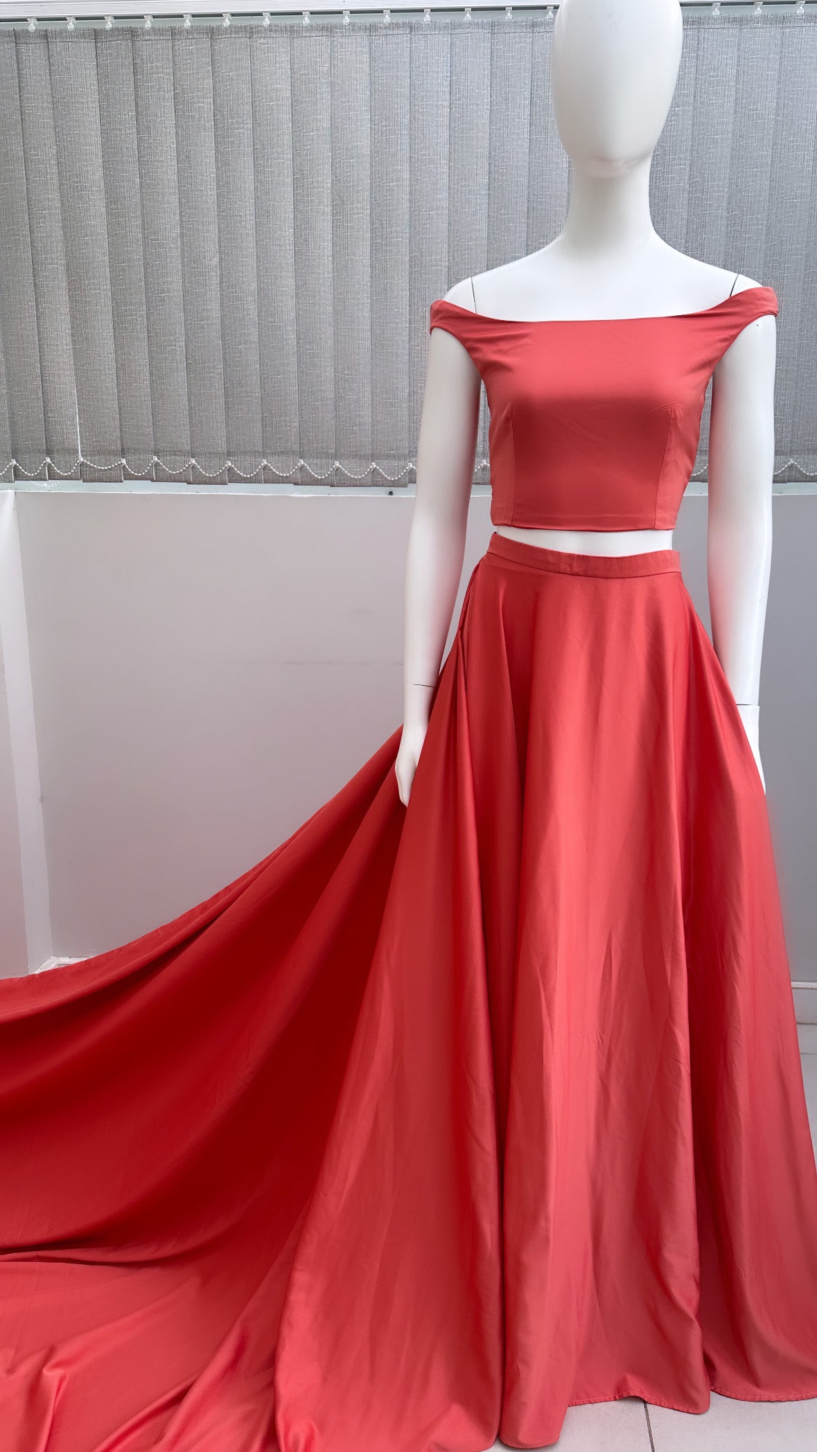 Coral off shoulder Flying Dress