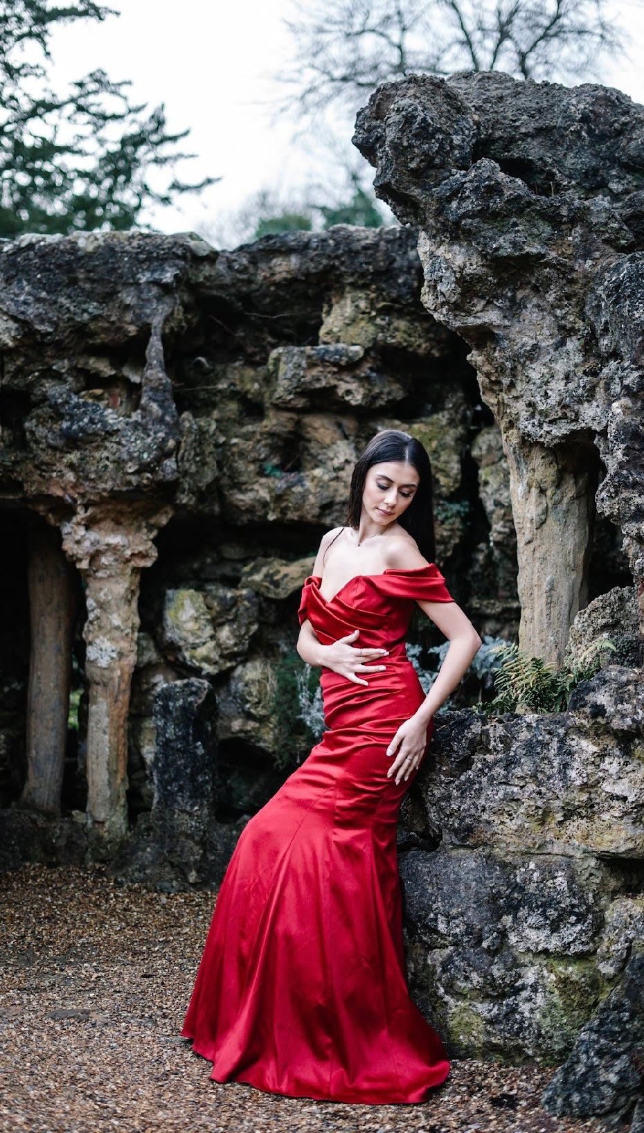 Deep Red Gown - TALL