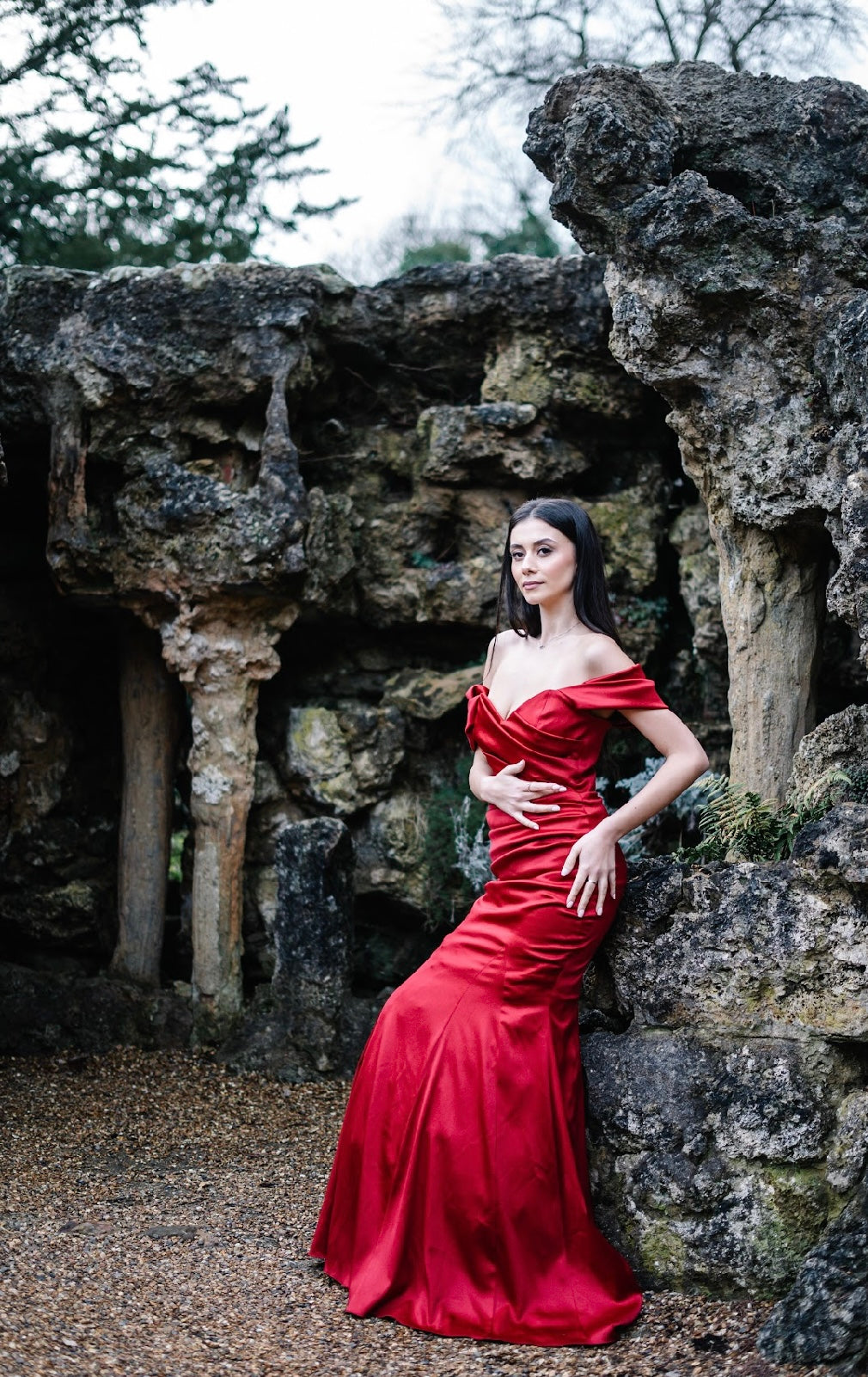 Deep Red Gown - TALL