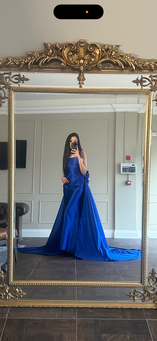 Cobalt Blue Fitted Gown - TALL