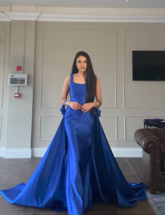 Cobalt Blue Fitted Gown - TALL