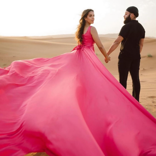 Hot Pink Flying Dress- Medium Trail