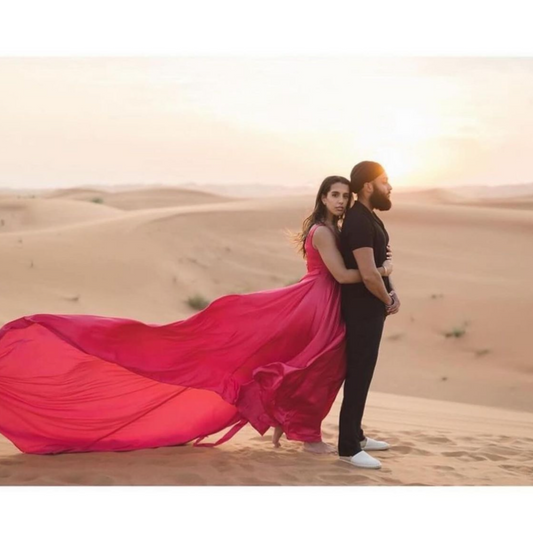 Hot Pink Flying Dress- Medium Trail