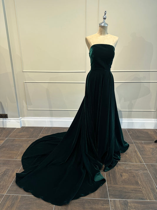 Emerald Green Velvet Gown
