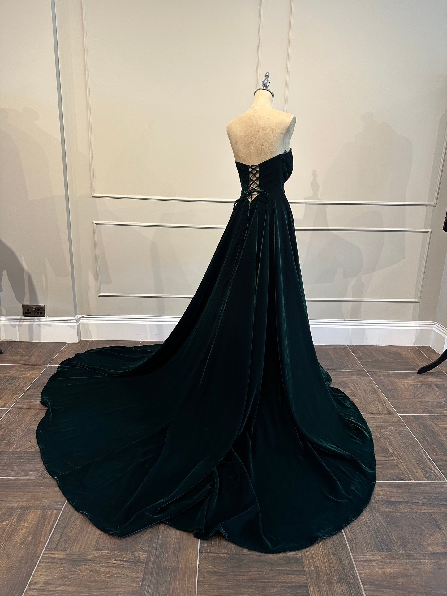 Emerald Green Velvet Gown