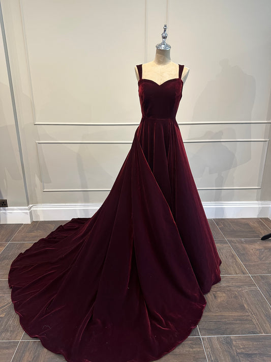 Maroon Velvet Gown