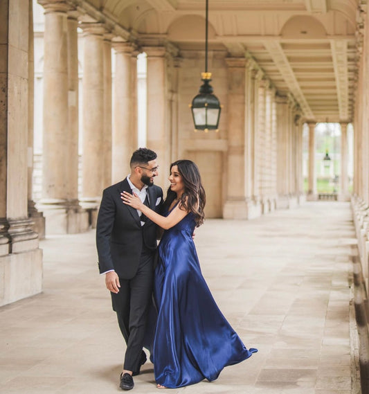Navy Blue Sweetheart Flying Dress - Small Trail