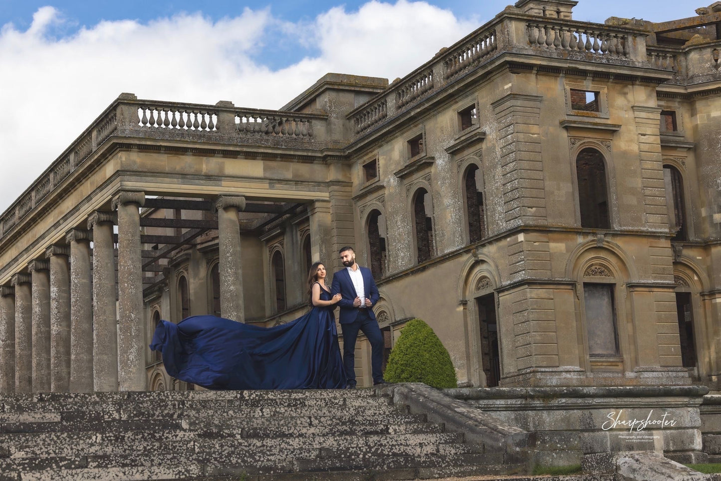 Navy Blue Sweetheart Flying Dress - Small Trail