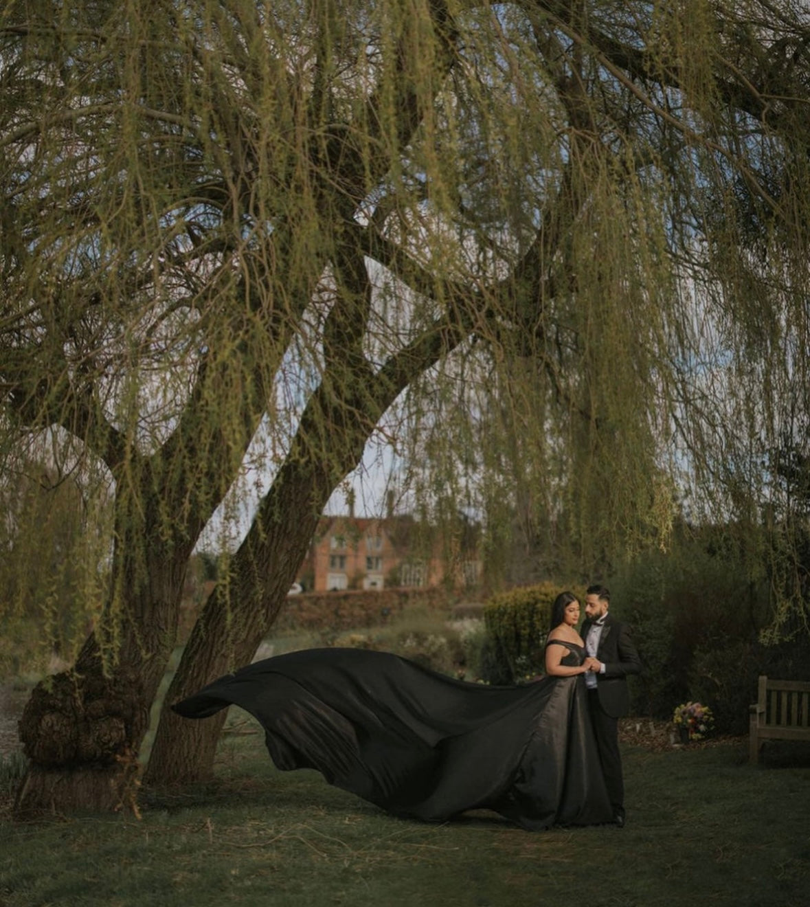 Black off shoulder Flying Dress