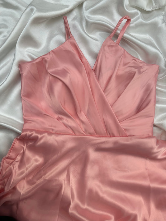 Pink Satin Dress
