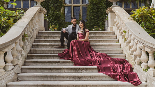 Maroon Off shoulder Flying Dress - Long Trail