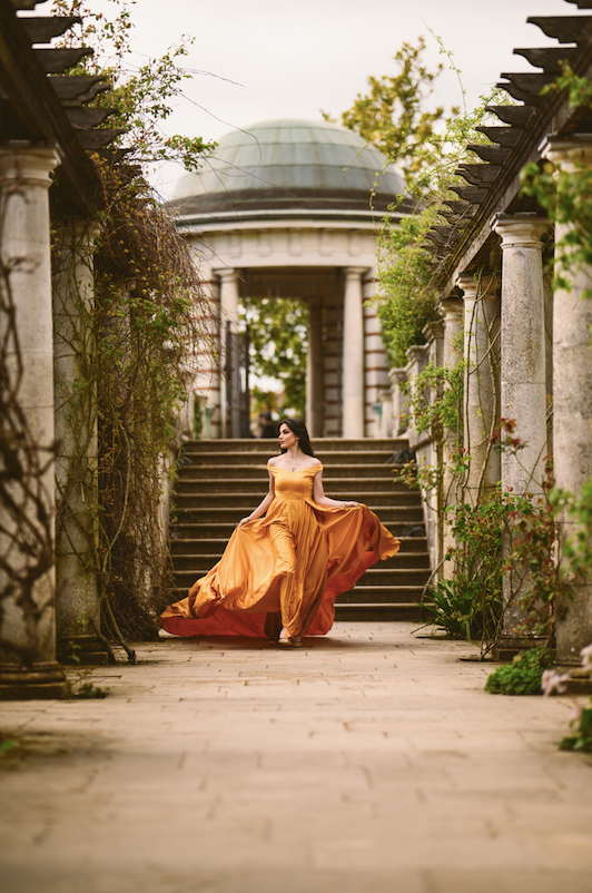 Mustard Yellow off shoulder Flying Dress