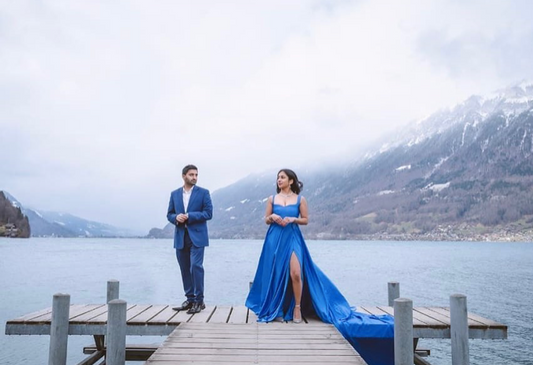 Cobalt Blue Dress - Long Trail