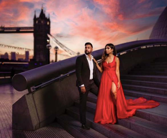 Red Halter Neck Dress -Long Trail