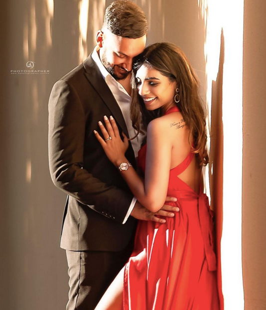 Red Halter Neck Dress -Long Trail