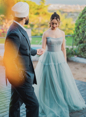 Blue Soft Tulle Dress