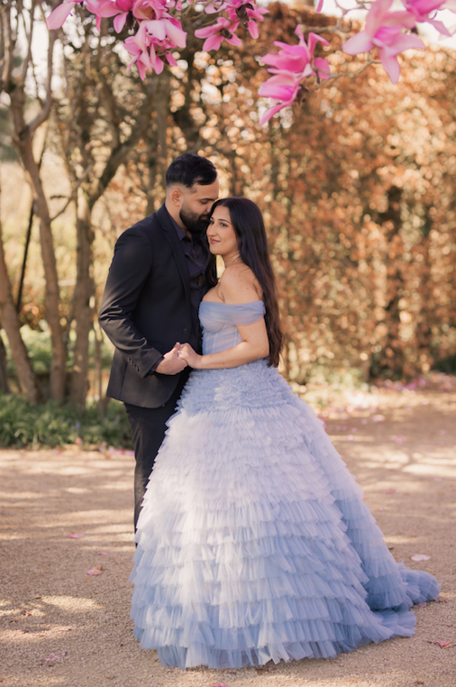 Blue Layered Soft Tulle Dress