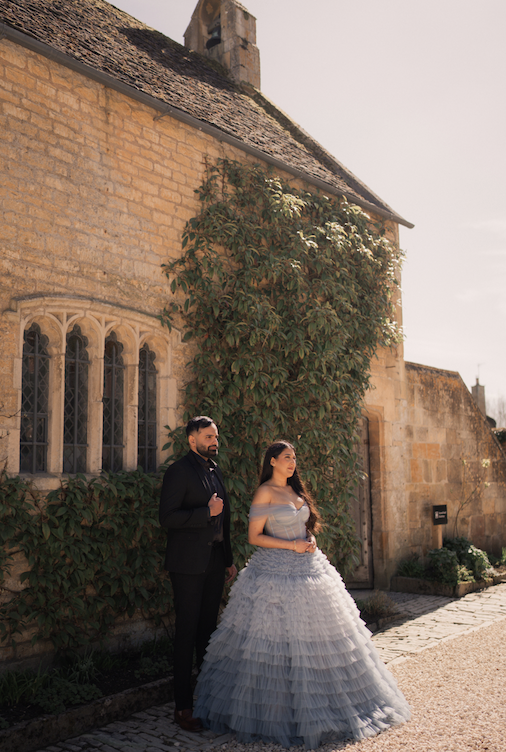 Blue Layered Soft Tulle Dress