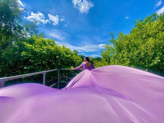 Lilac Cross Over Flying Dress - Long Trail