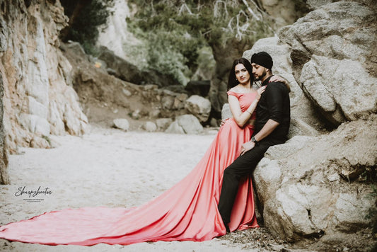 Coral off shoulder Flying Dress