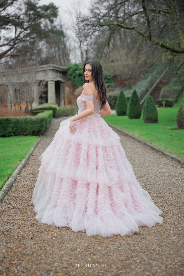 Pink Layered Soft Tulle Dress