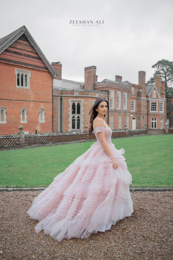 Pink Layered Soft Tulle Dress