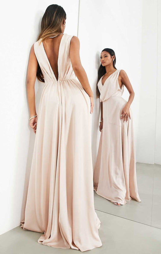 Size 8 - Wrap bodice blush pink
