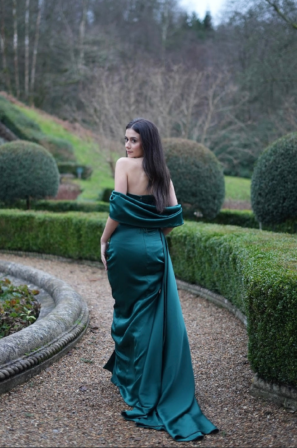 Emerald Green Fitted Gown - TALL