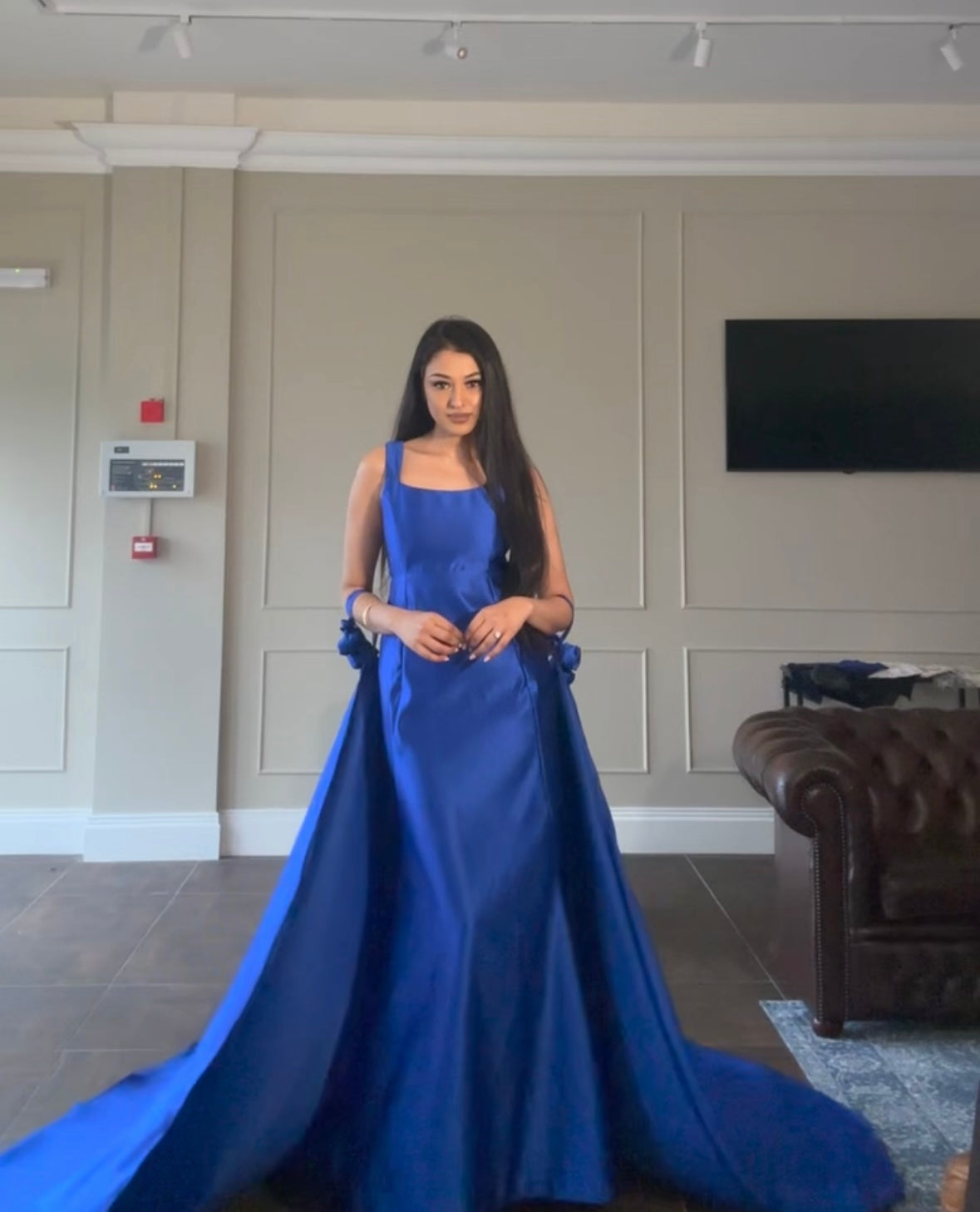 Cobalt Blue Fitted Gown - TALL