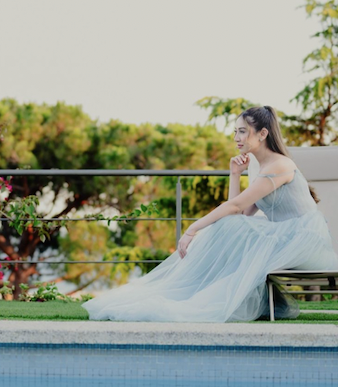 Blue Soft Tulle Dress