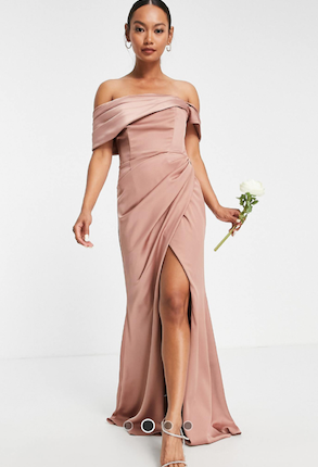 size 6 -Bardot dress in cinnamon rose